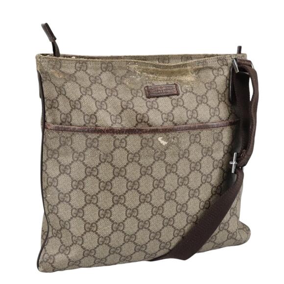 Gucci Handbags - GUCCI GG Supreme Shoulder Bag Pvc Beige